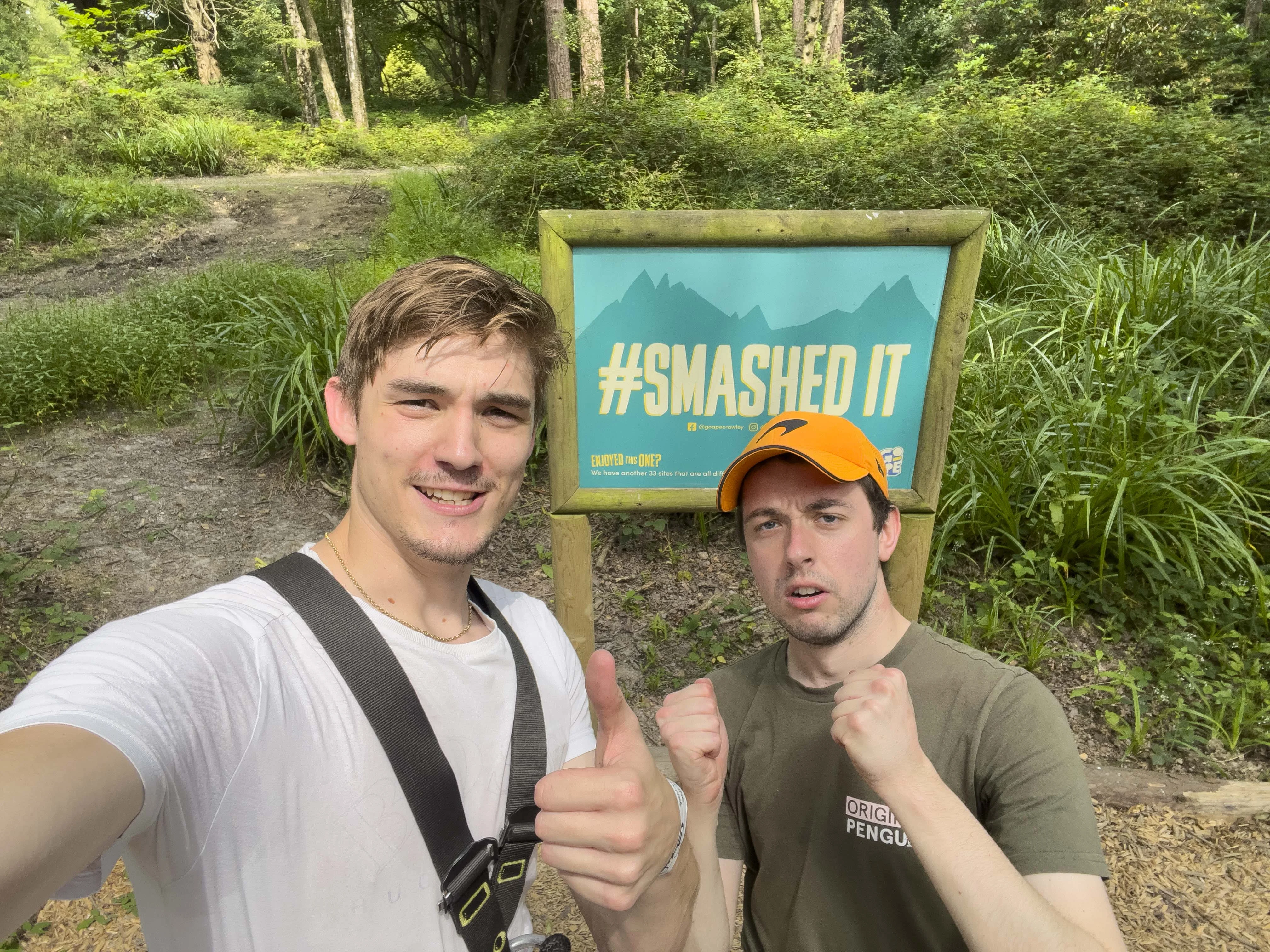 Ryan and Jo at the #smashed it sign
