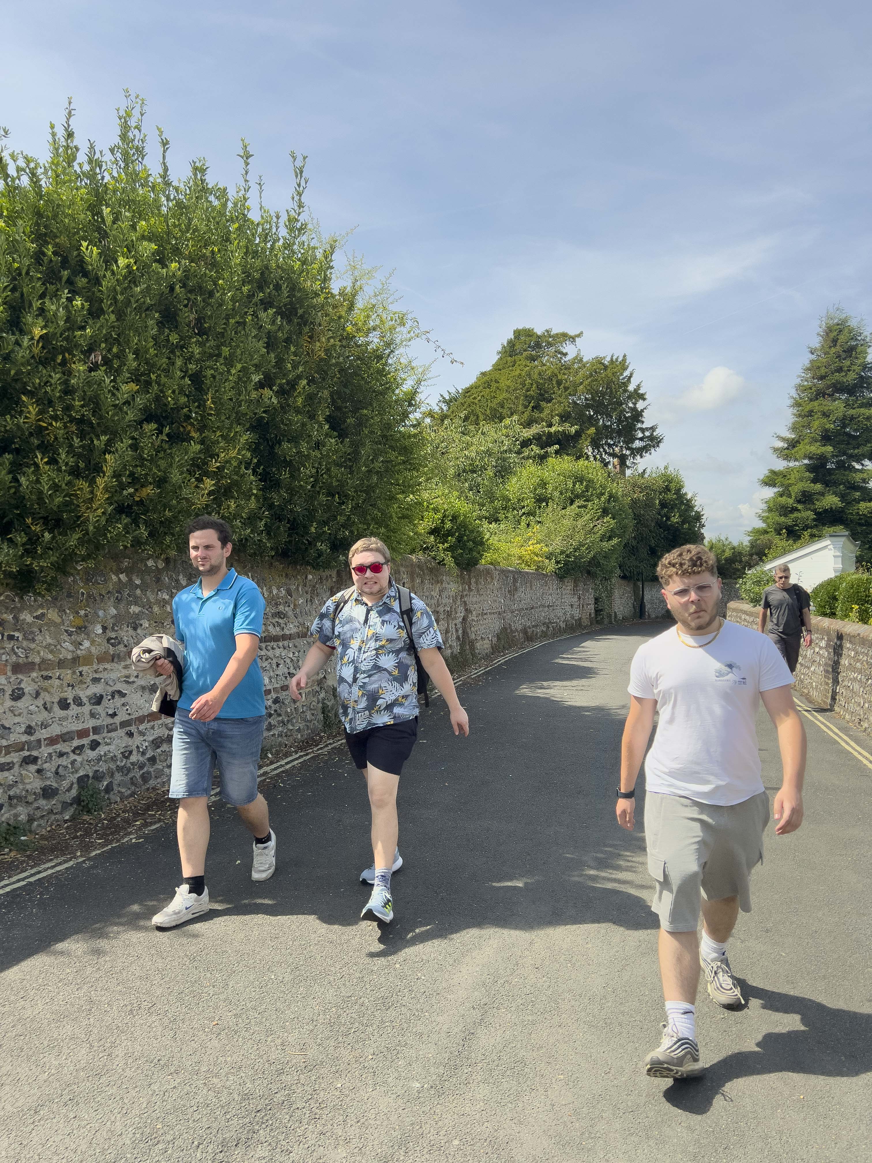 JD, Zack and Alex, onto the next pub