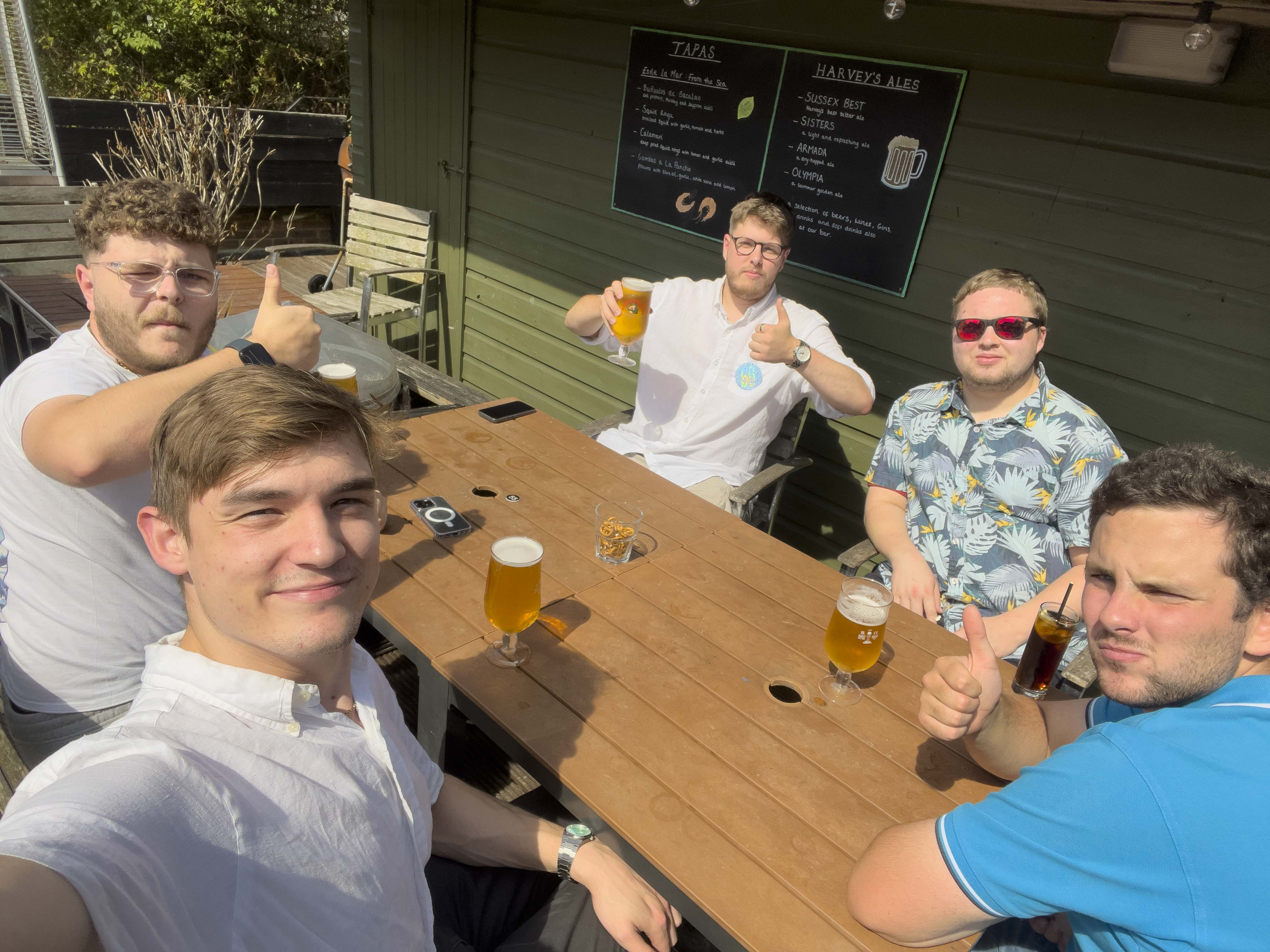 Selfie in The Right of Man pub Garden