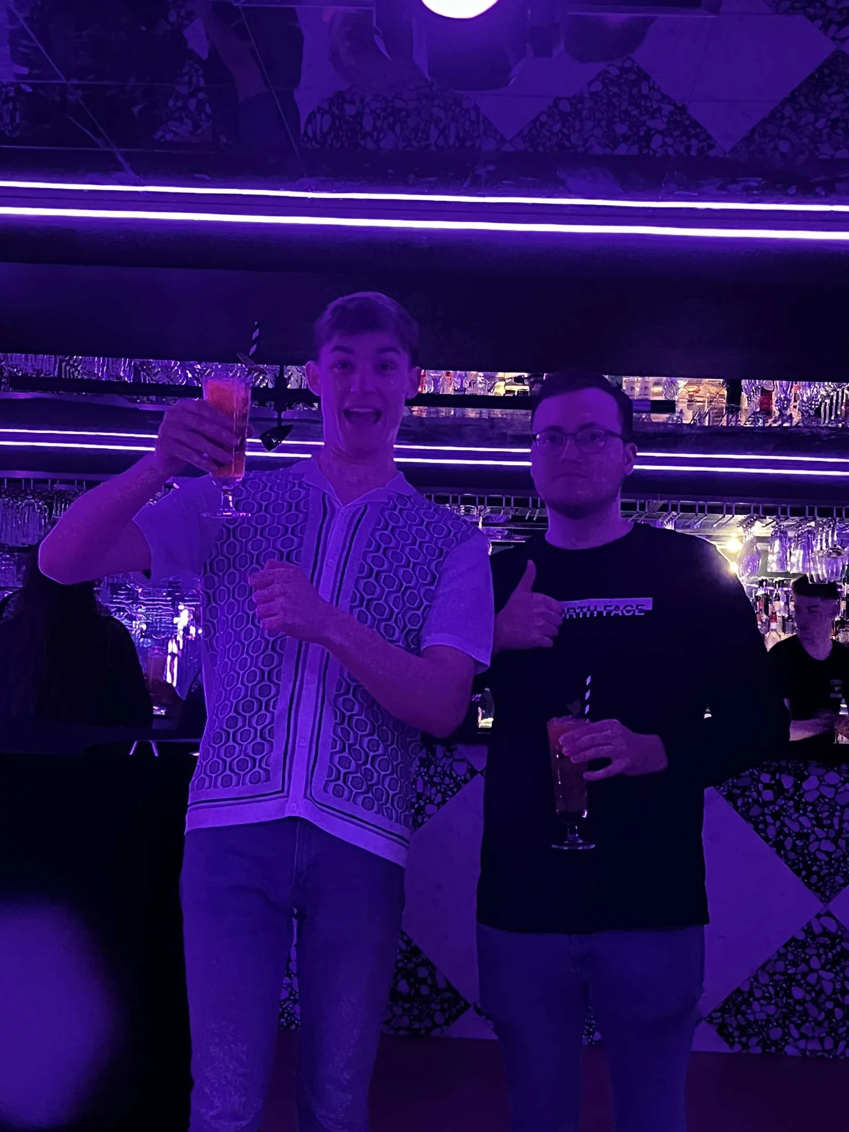 Dameon and Ryan enjoying some drinks