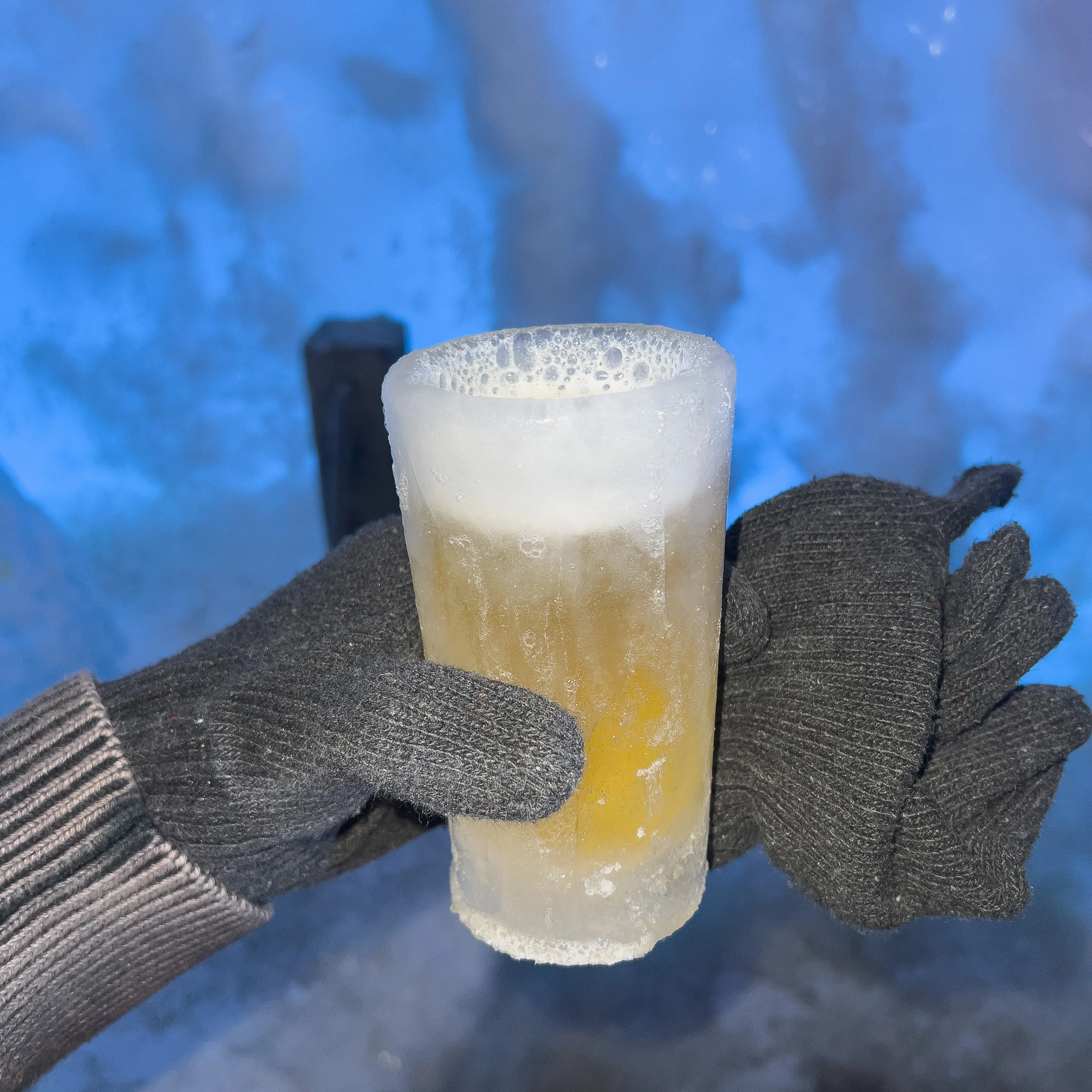 Ice glass made entirely of ice