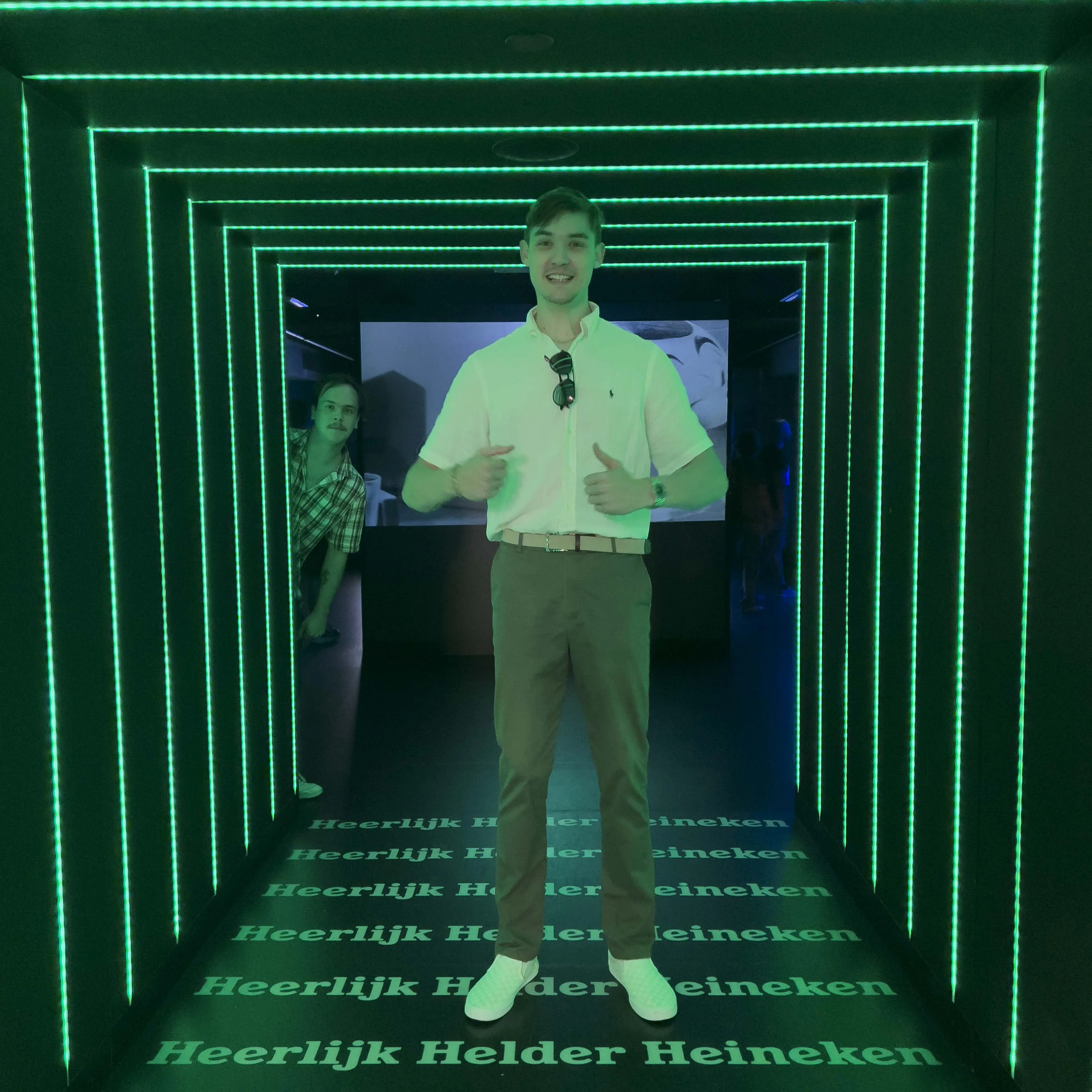 Ryan inside the Heineken Experience interactive room