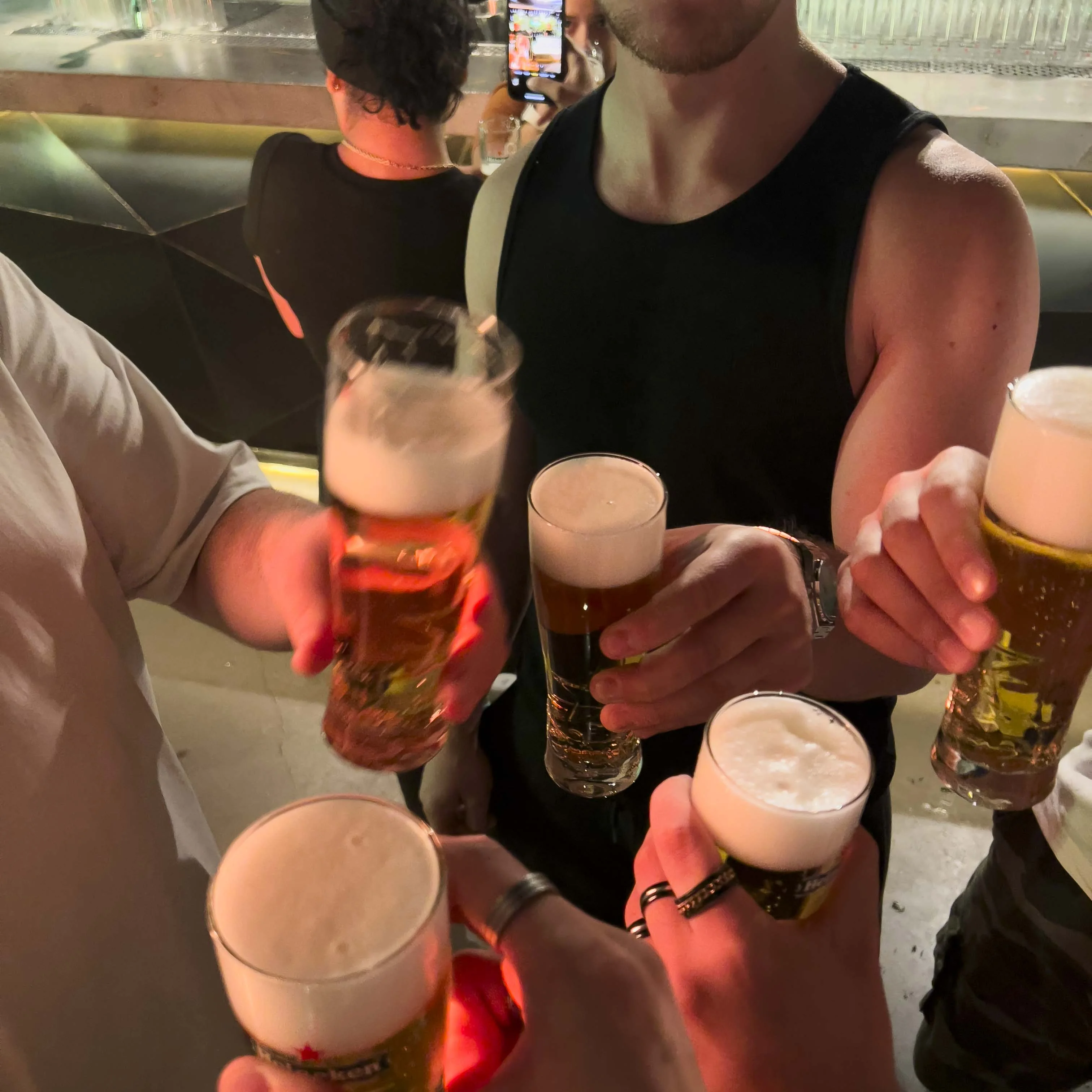 Ryan and the group cheering during the experience