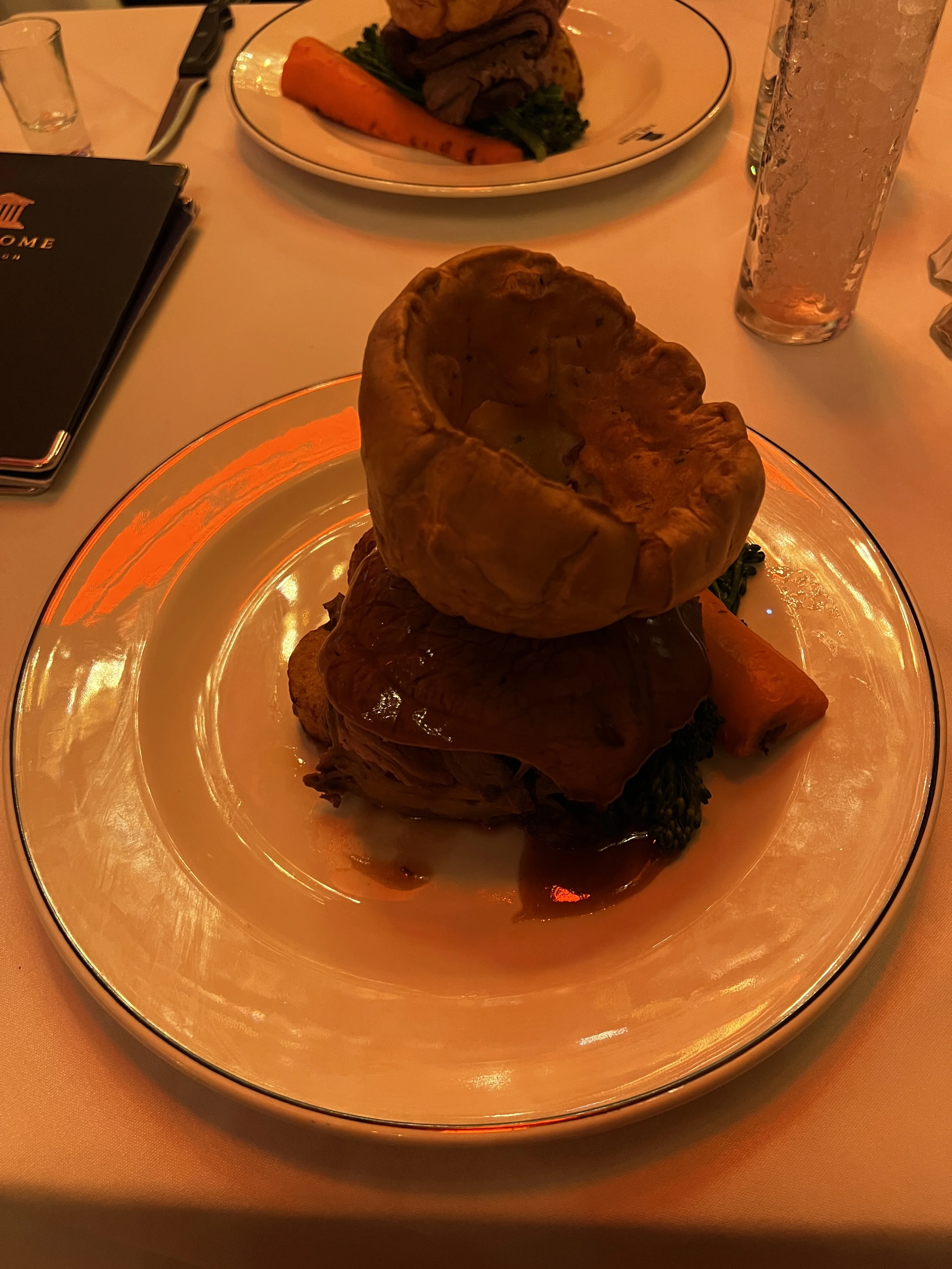 Sunday roast served at The Dome, Edinburgh